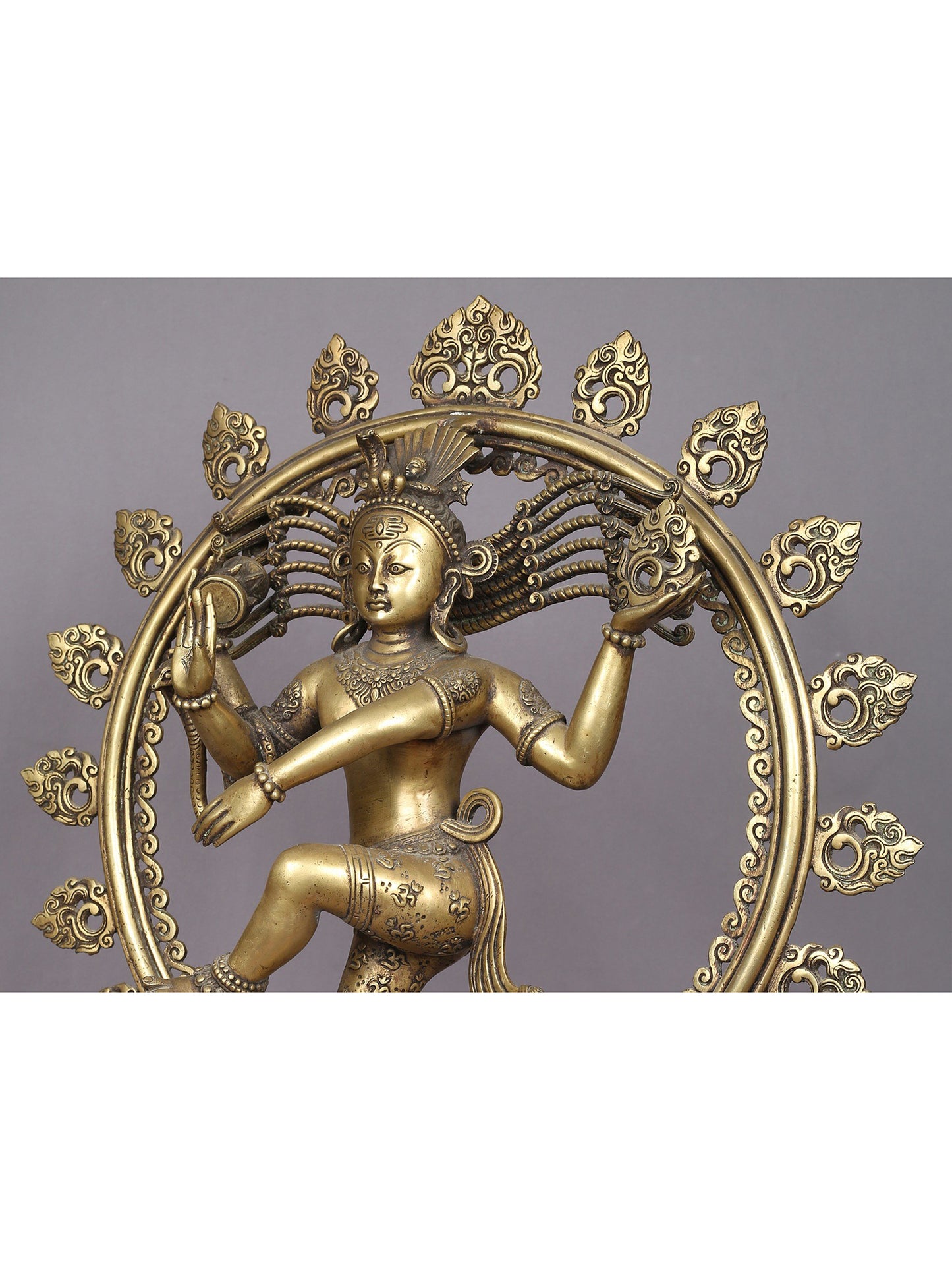 21" Nataraja Statue In Brass | Handmade Nataraja Statue | Lord Shiva Idol | Hindu God Figurine