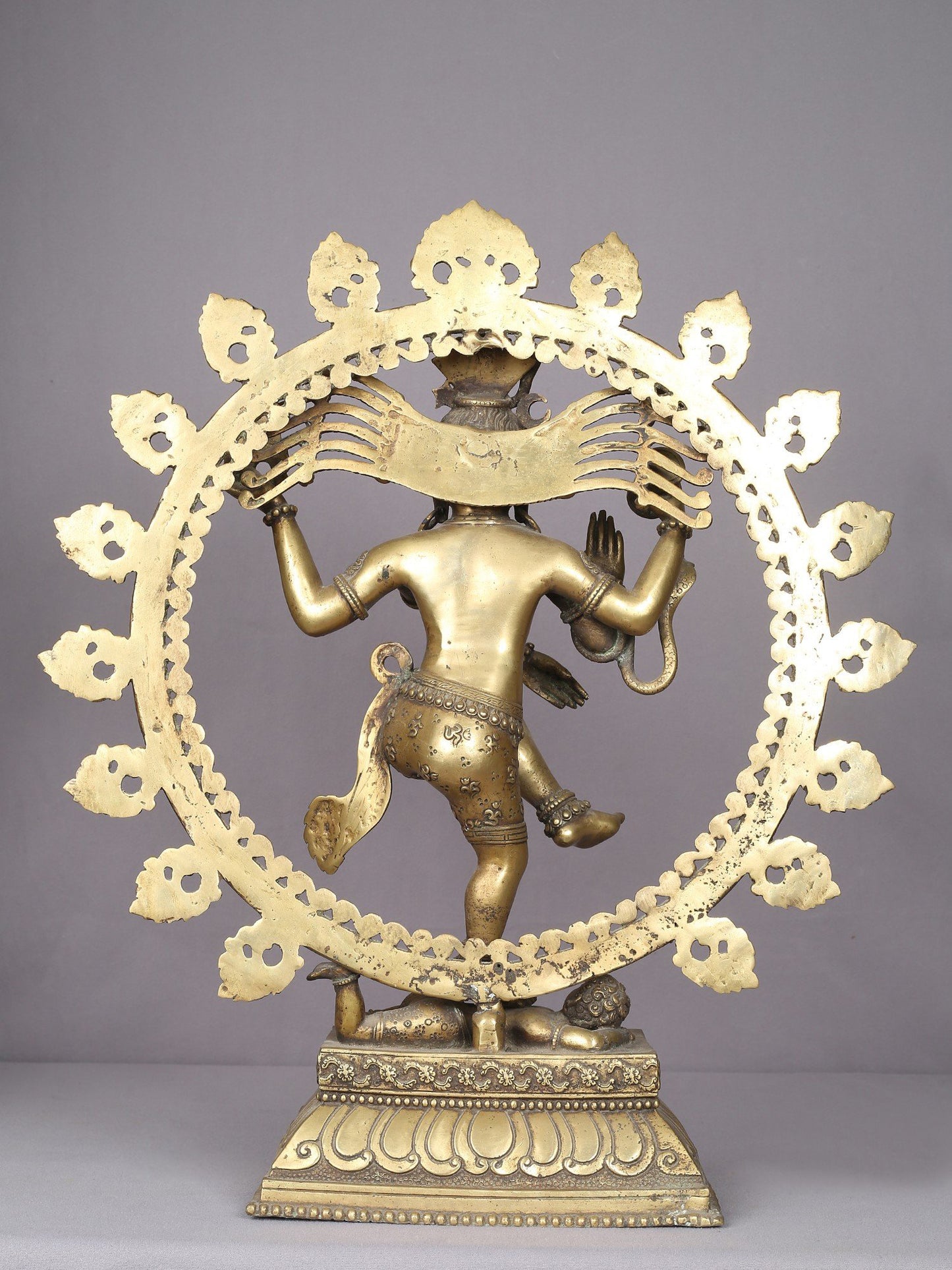 21" Nataraja Statue In Brass | Handmade Nataraja Statue | Lord Shiva Idol | Hindu God Figurine