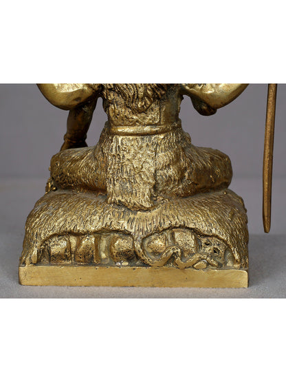 7" Brass Lord Shiva Statue From Nepal | Handmade God Shiva Idol | Brass Figurine