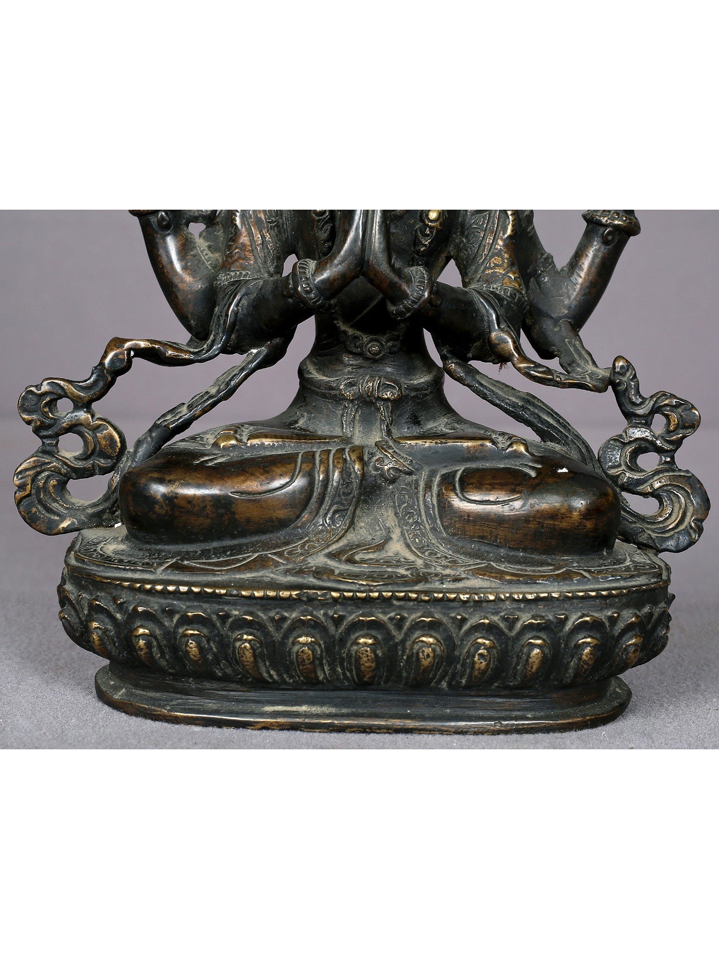 8" Brass Kharchari Statue From Nepal | Handmade Idol | Nepalese Statue | Brass Figurine