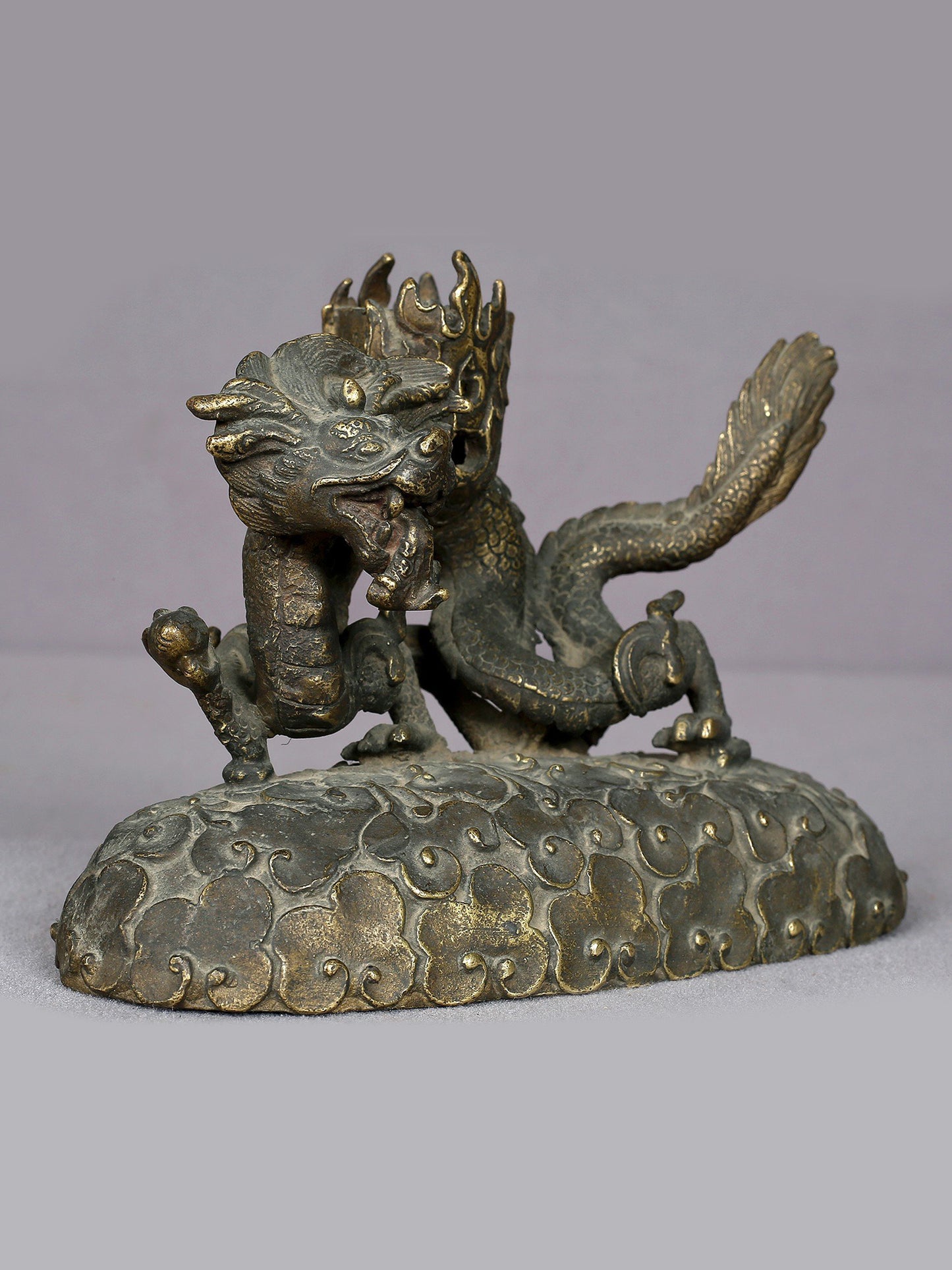 6" Small Brass Dragon Candle Holder From Nepal | Handmade | Decor Item