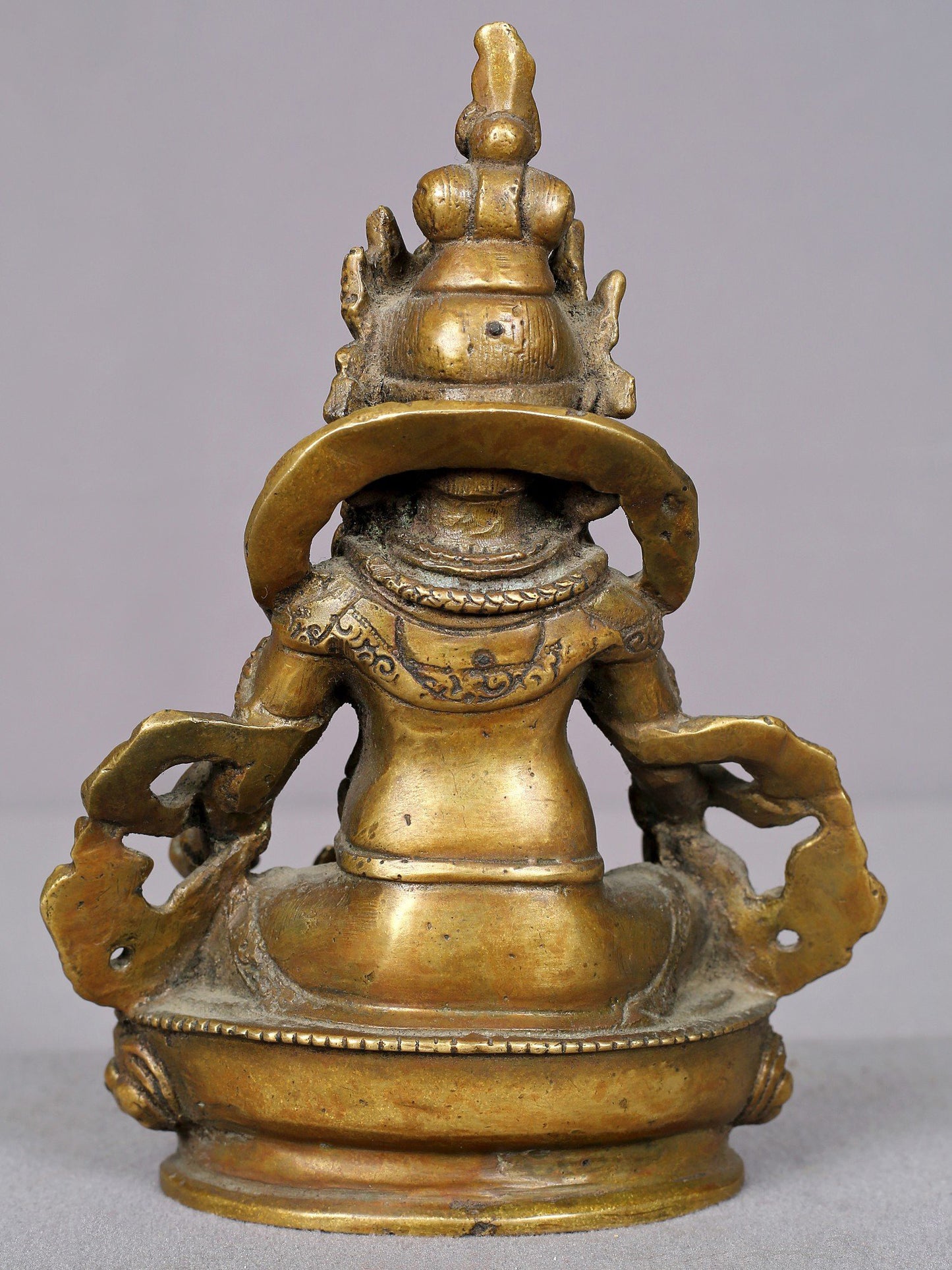 6" Small Brass Kubera Statue From Nepal | Handmade Idol | Lord Kubera Brass Statue