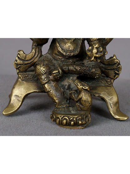 5" Brass Lord Ganesha Statue From Nepal | Handmade Idol | Ganesha Figurine