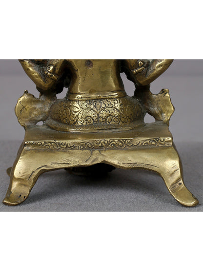 5" Brass Lord Ganesha Statue From Nepal | Handmade Idol | Ganesha Figurine