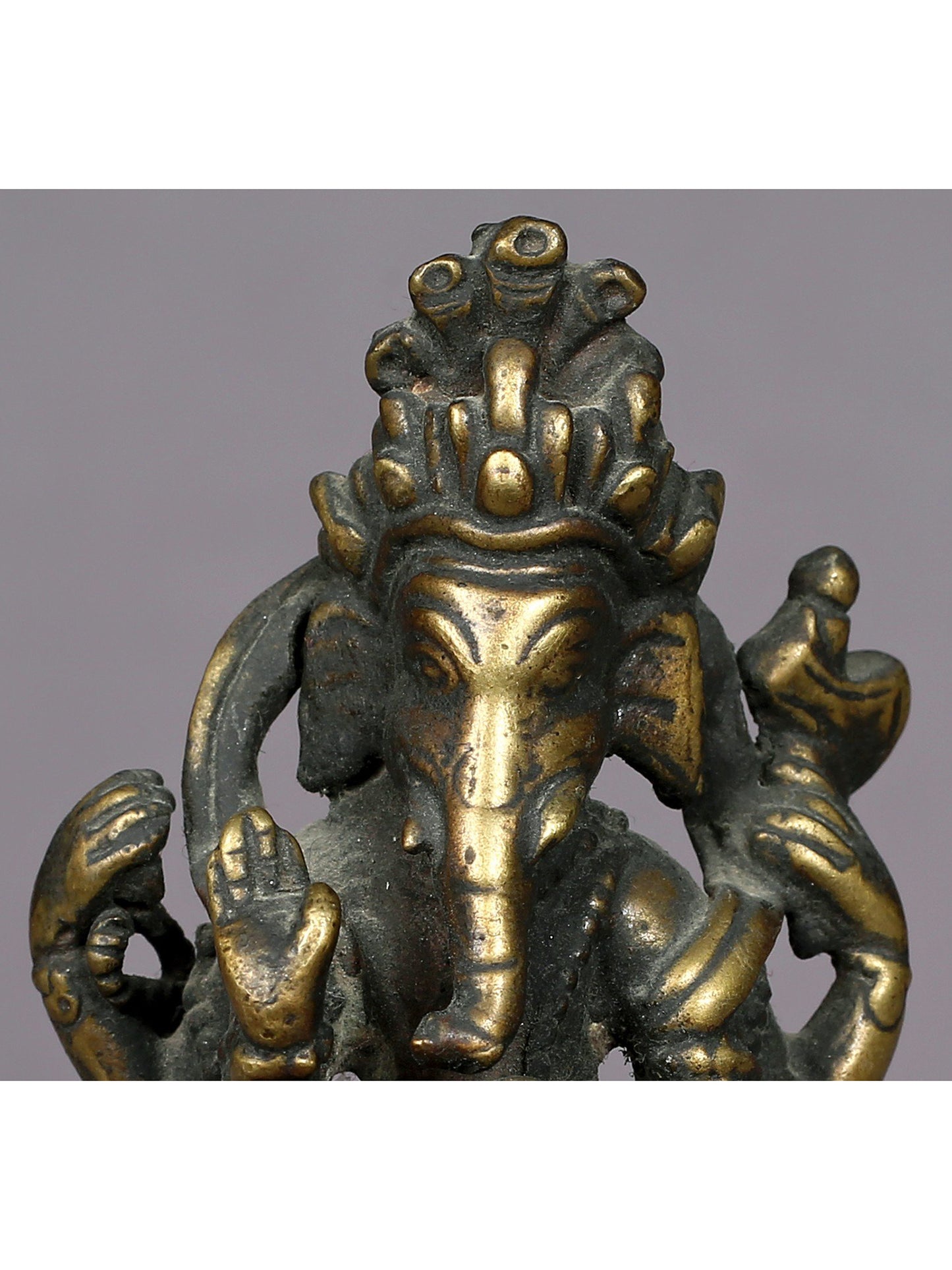 4" Brass Lord Ganesha Statue From Nepal | Handmade Idol | Lord Ganesha Figurine