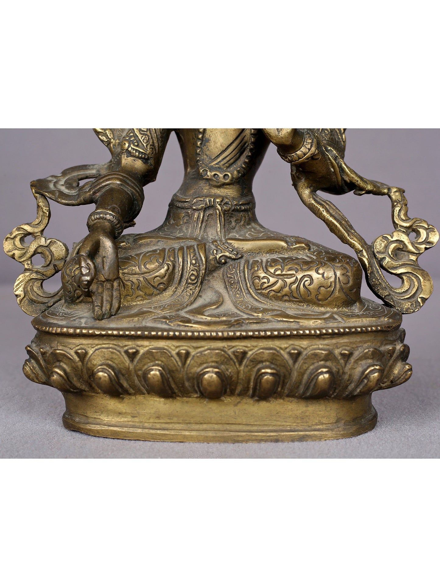 8" Brass Goddess White Tara Statue From Nepal | Handmade Statue | Goddess Statue