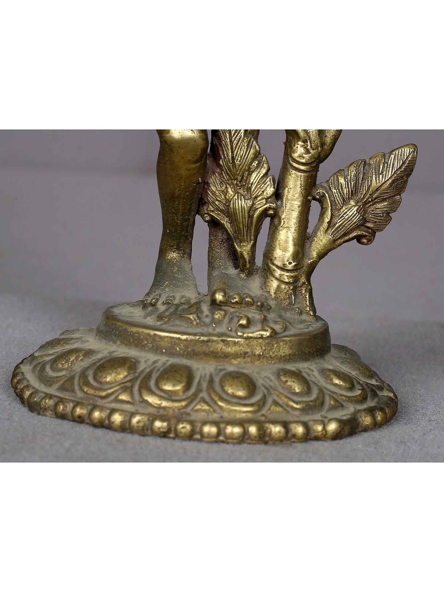 7" Brass Lady Candle Holder Statue From Nepal | Handmade | Decorative Candle Holder