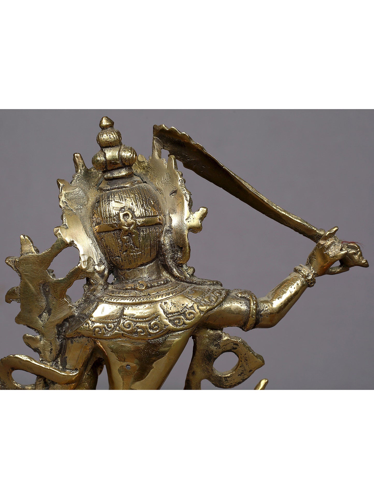 6" Small Manjushri Brass Statue From Nepal | Handmade Statue | Tibetan Buddhist Deity Idol