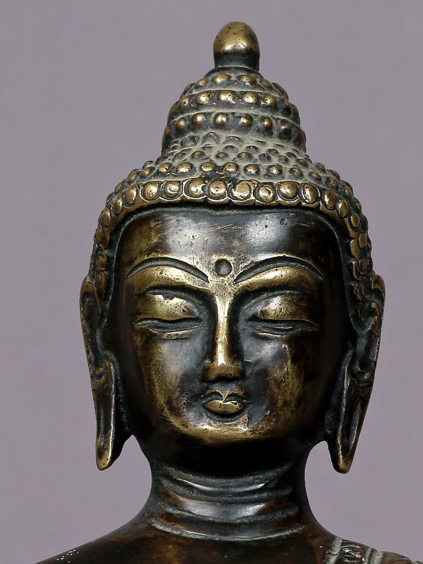 8" Brass Medicine Buddha Statue From Nepal | Handmade Idol | Lord Buddha Statue