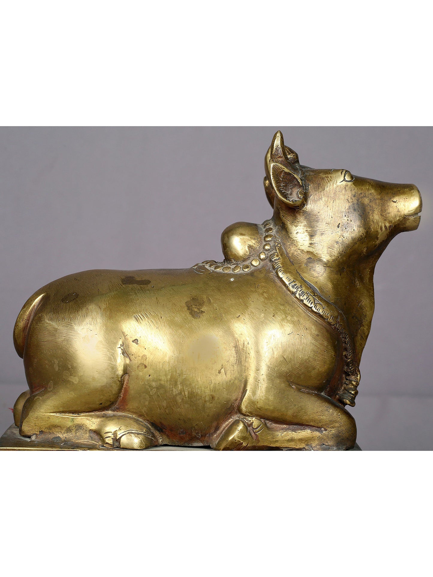 9" Brass Nandi Idol In Brass Statue | Handmade Idol | Vahana Of Lord Shiva