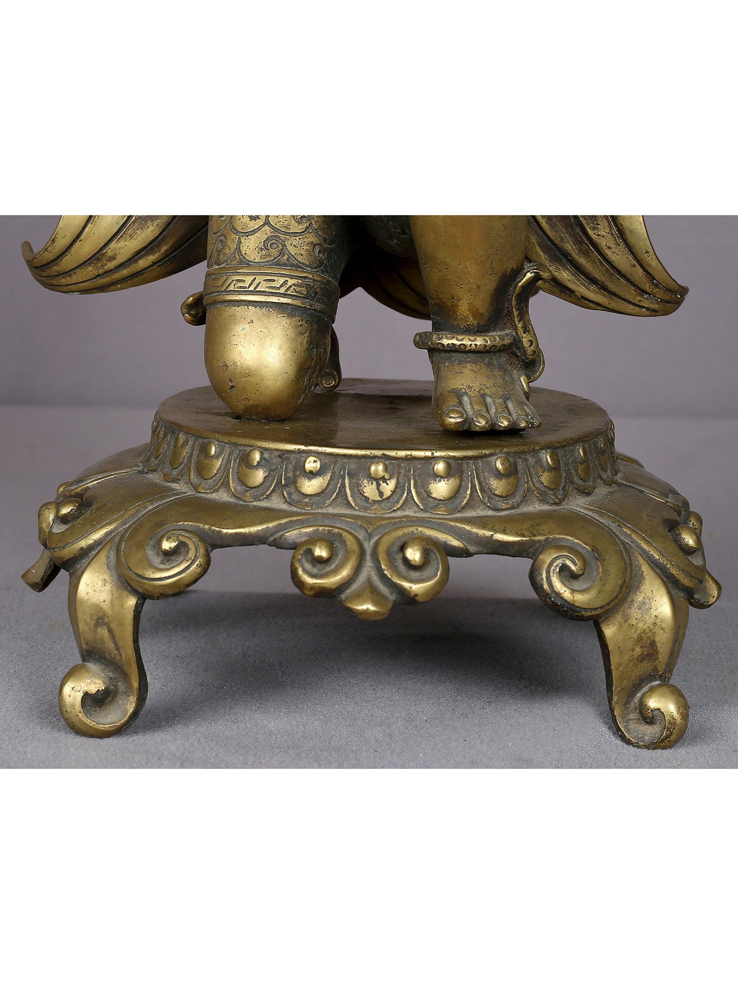 13" Brass Garuda Statue (Vahana of Lord Vishnu) | Handmade Idol | Brass Figurine