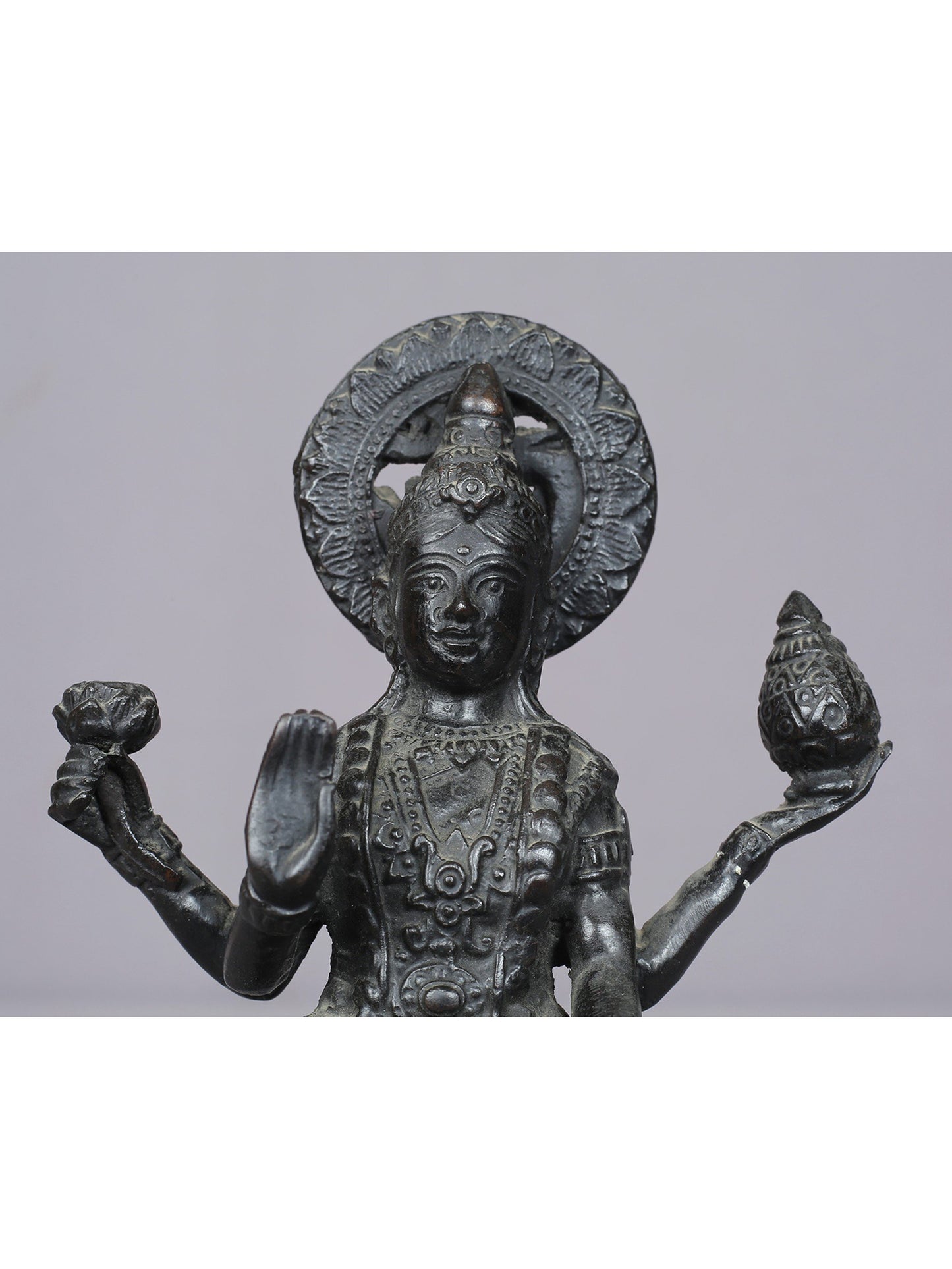 7" Brass Goddess Lakshmi Statue From Nepal | Handmade Idol | Goddess Statue