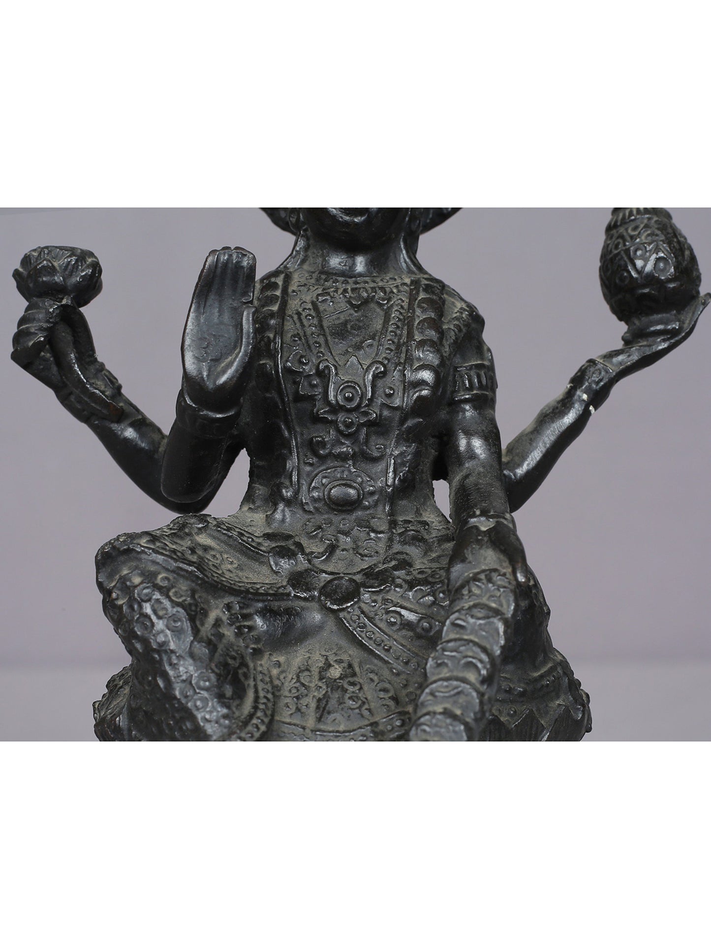 7" Brass Goddess Lakshmi Statue From Nepal | Handmade Idol | Goddess Statue