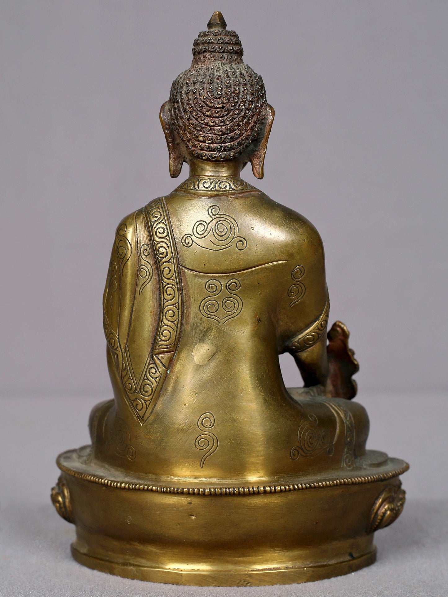 6" Small Copper Lord Medicine Buddha Statue From Nepal | Handmade Idol | Buddha Figurine