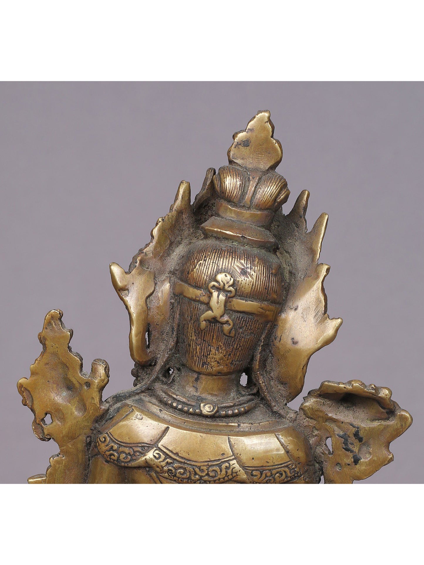 8" Brass Goddess Green Tara Statue From Nepal | Handmade Idol | Goddess Statue