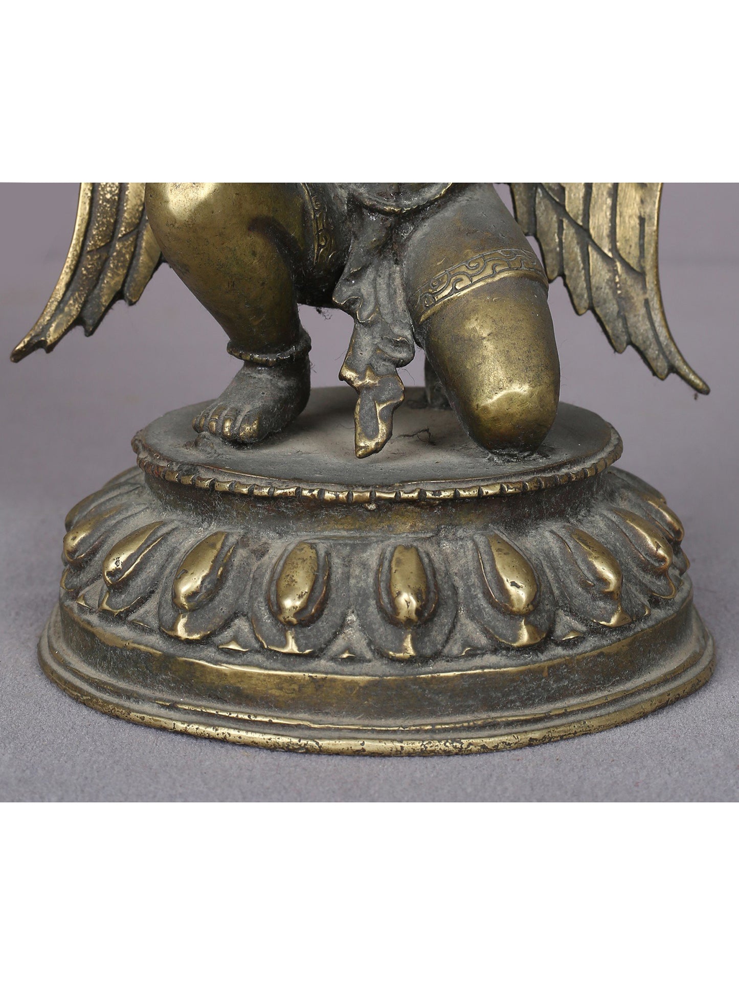 9" Garuda Brass Figurine From Nepal | Handmade Idol | Garuda Brass Statue