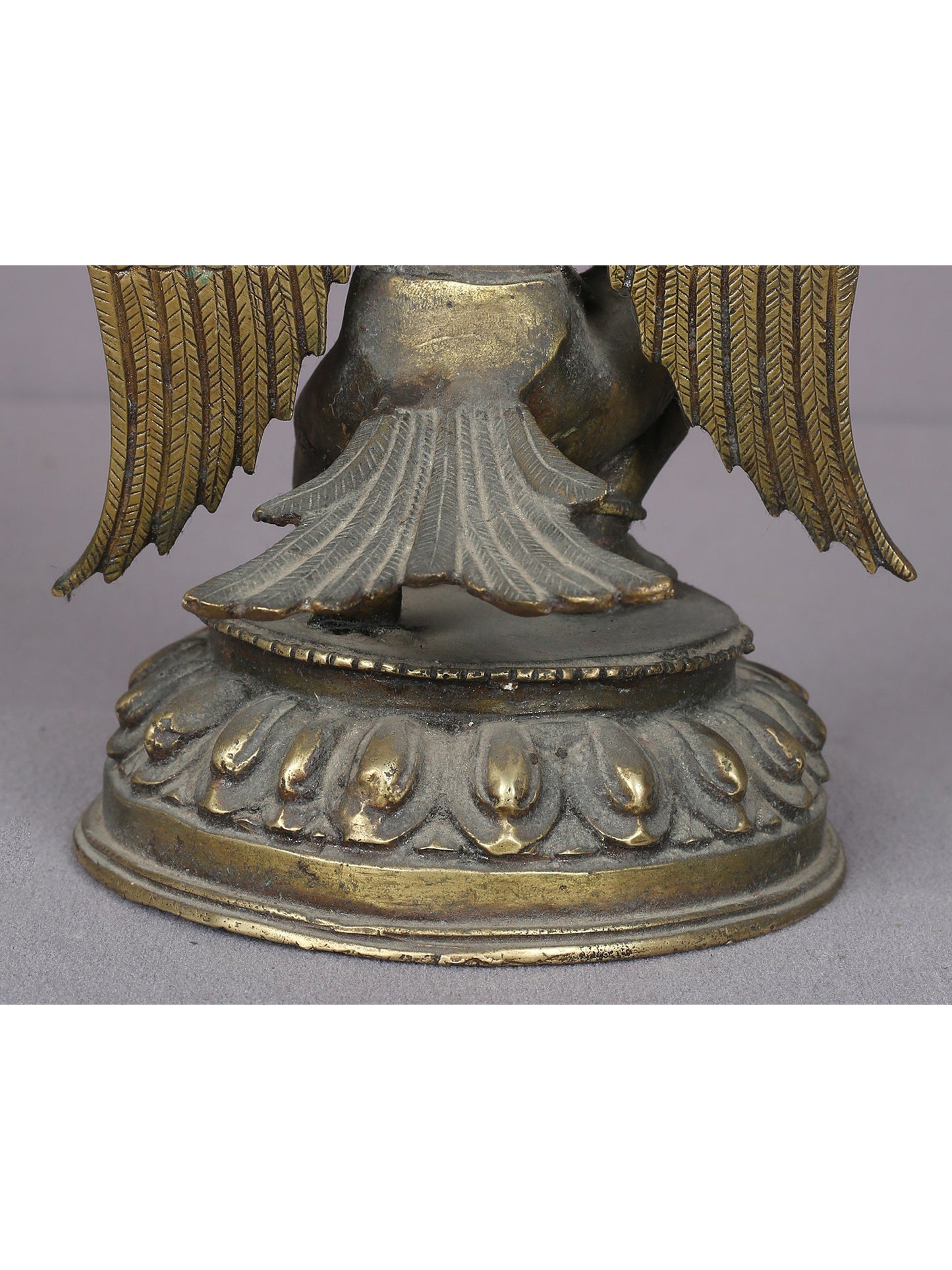 9" Garuda Brass Figurine From Nepal | Handmade Idol | Garuda Brass Statue