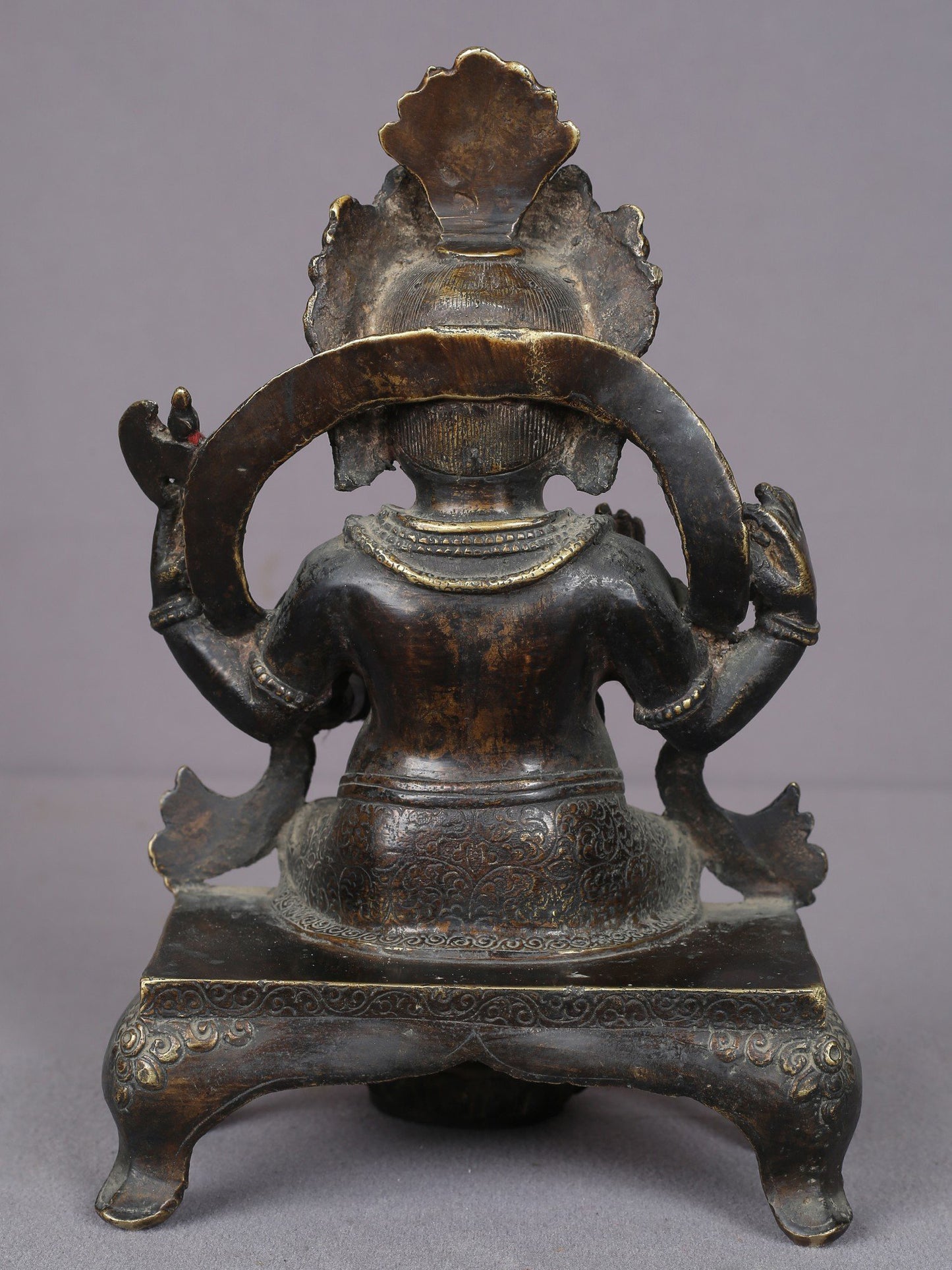 9" Sitting Ganesha Brass Figurine From Nepal | Handmade Idol | Lord Ganesha Brass Statue