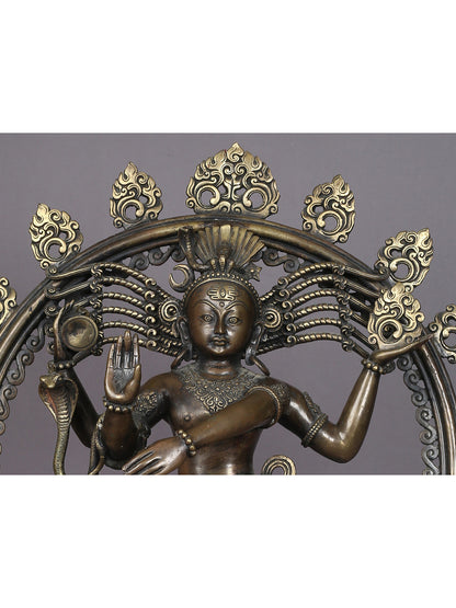 21" Nataraja Brass Idol From Nepal | Handmade Idol | Brass Lord Dancing Shiva Statue