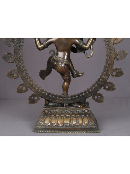 21" Nataraja Brass Idol From Nepal | Handmade Idol | Brass Lord Dancing Shiva Statue