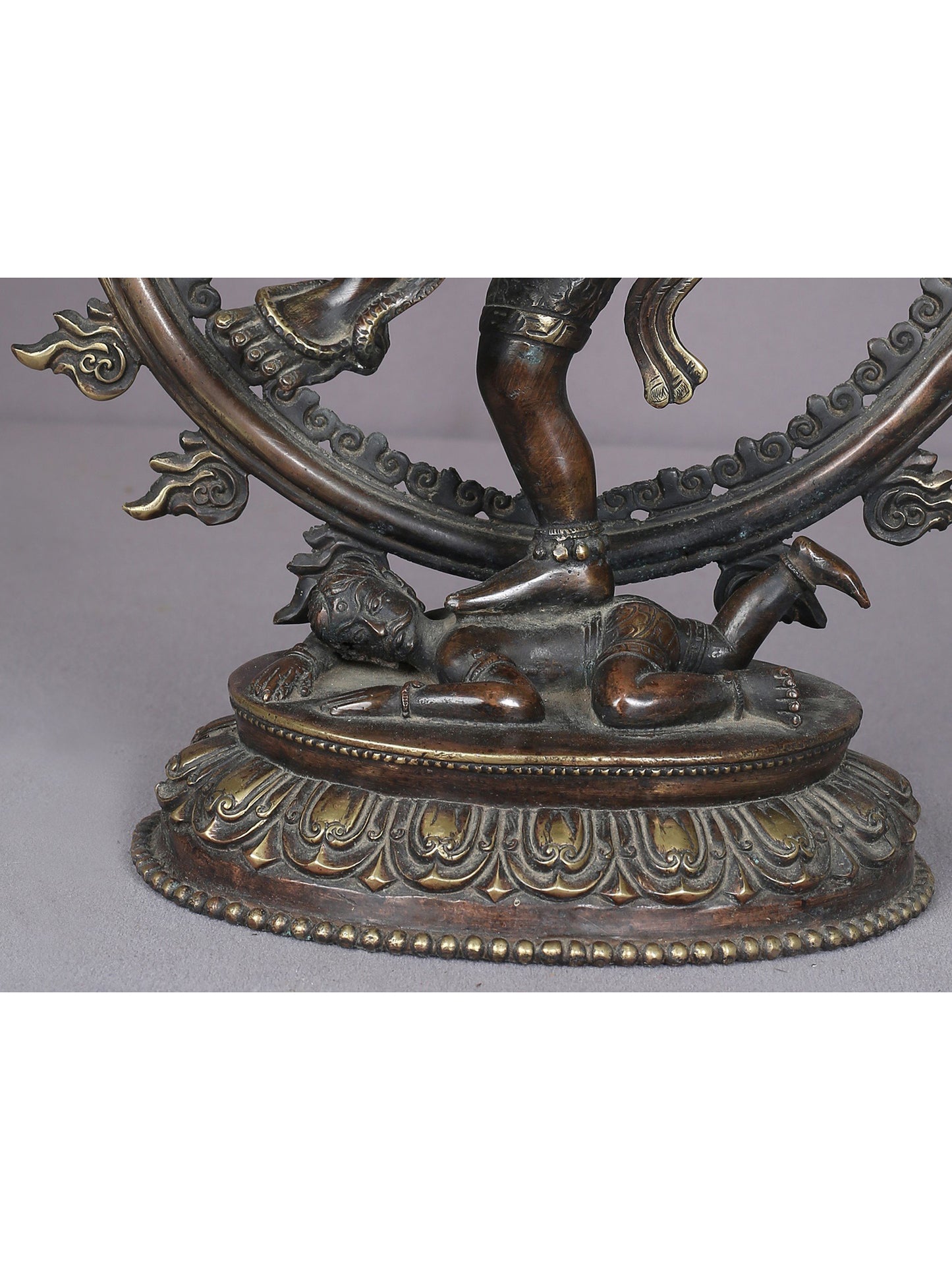 13" Dancing Lord Nataraja Brass Sculpture From Nepal | Handmade | Shiva Statue