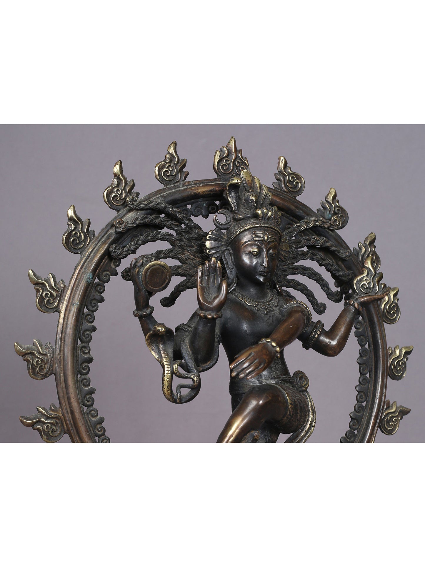 13" Dancing Lord Nataraja Brass Sculpture From Nepal | Handmade | Shiva Statue