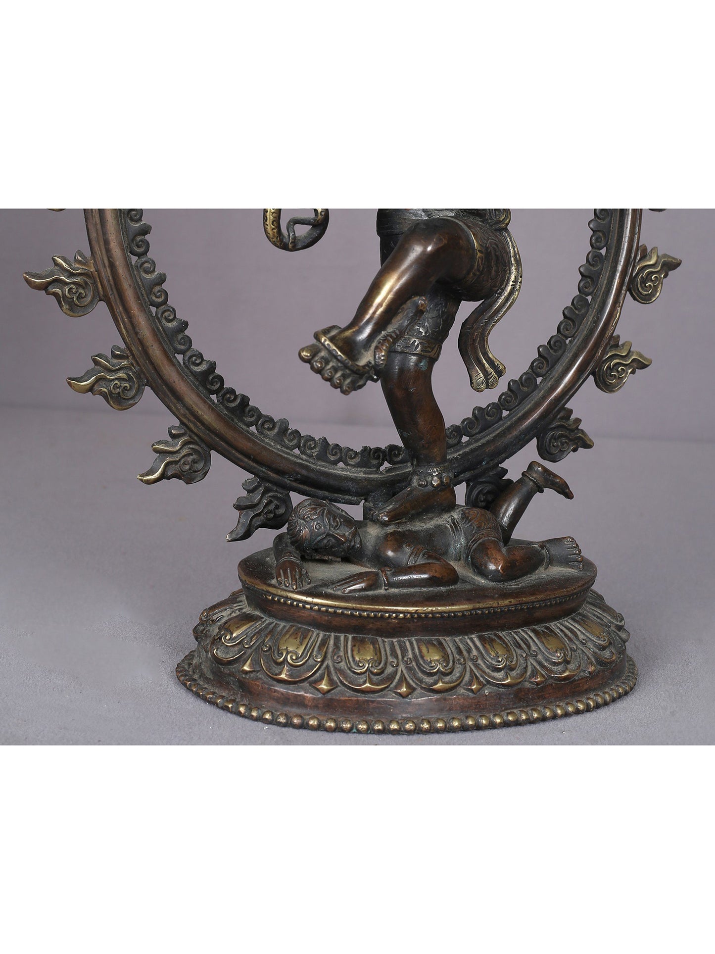 13" Dancing Lord Nataraja Brass Sculpture From Nepal | Handmade | Shiva Statue