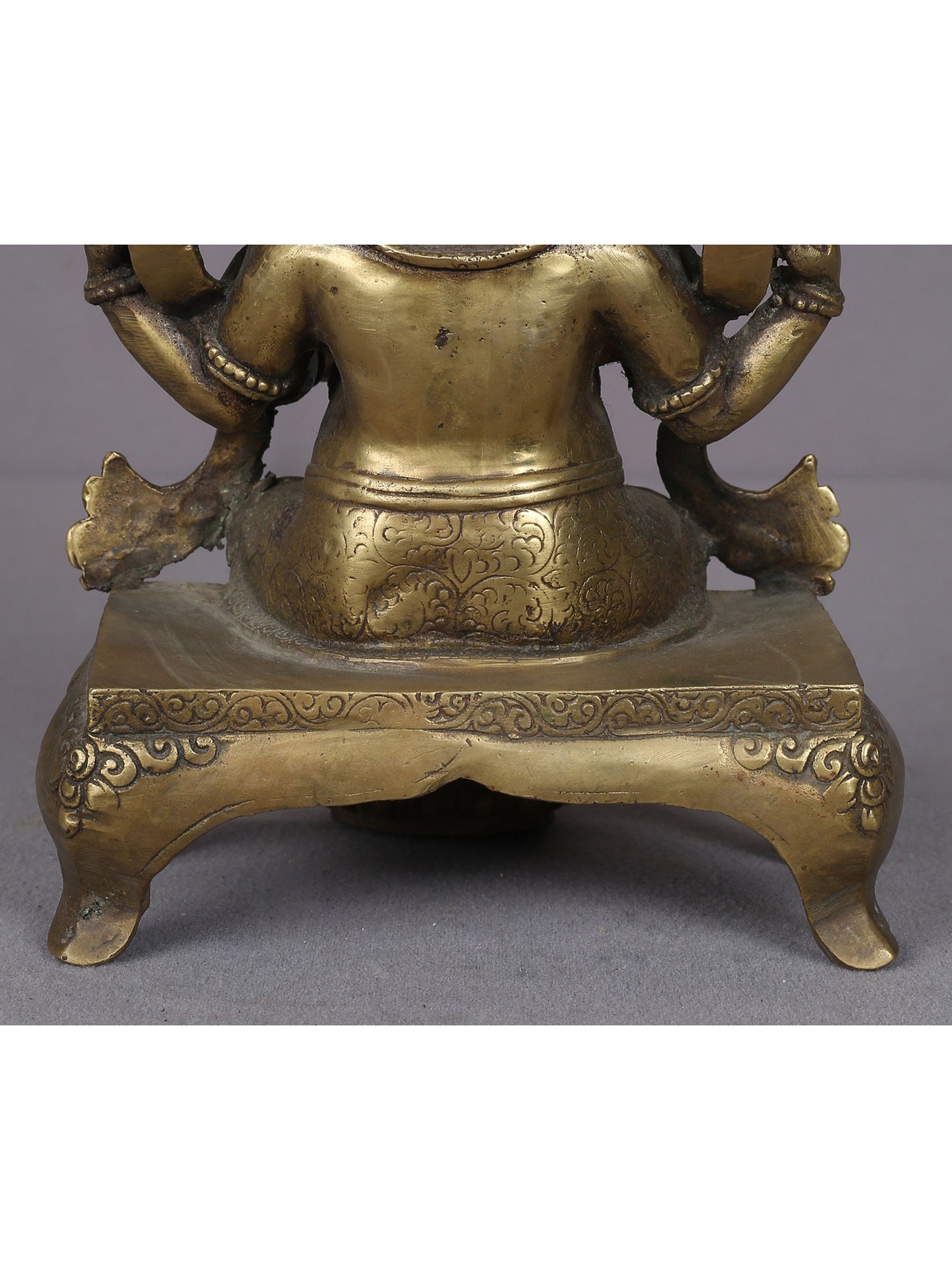 8.5" Blessing Ganesha Brass Sculpture From Nepal | Handmade Idol | Ganesha Statue