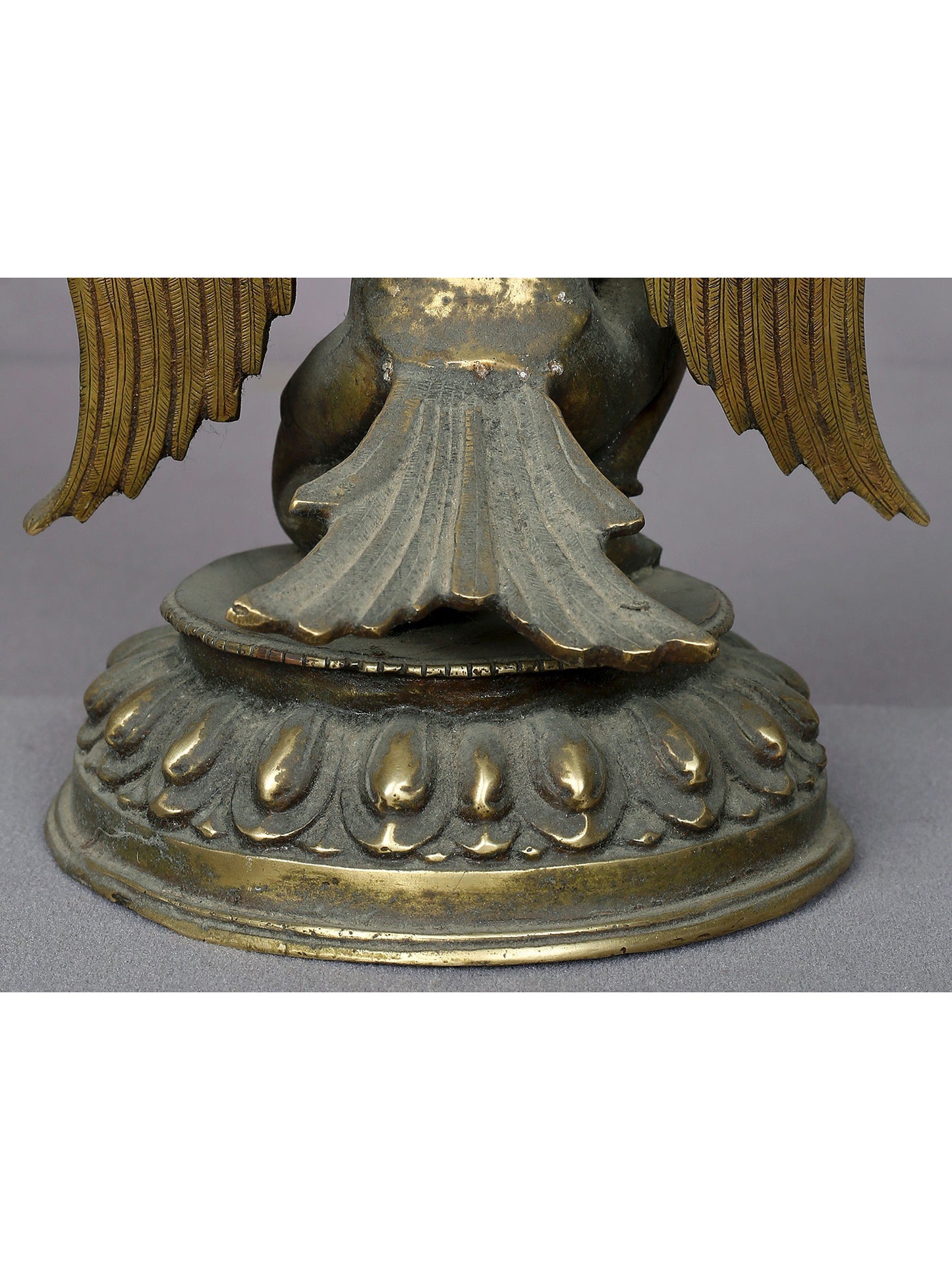 9" Brass Garuda Statue From Nepal (Vahana Of Lord Vishnu) | Handmade Idol | Brass Figurine