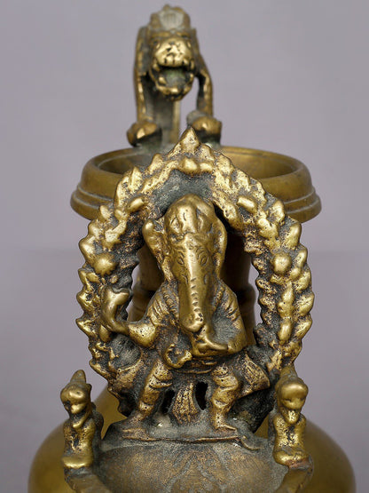 8" Sukunda Lamp In Brass | Pooja & Ritual Lamp | Traditional Brass Lamp