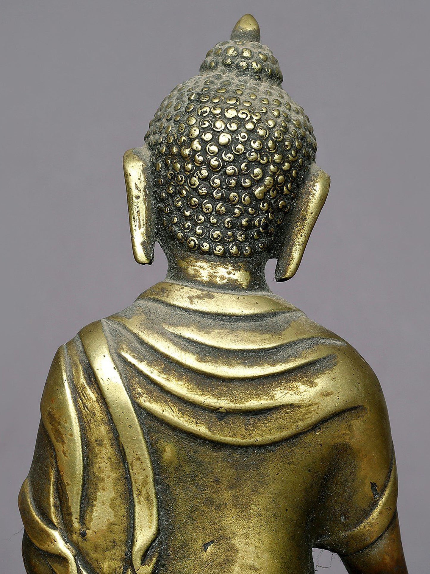 13" Bronze Standing Buddha Statue from Nepal | Handmade