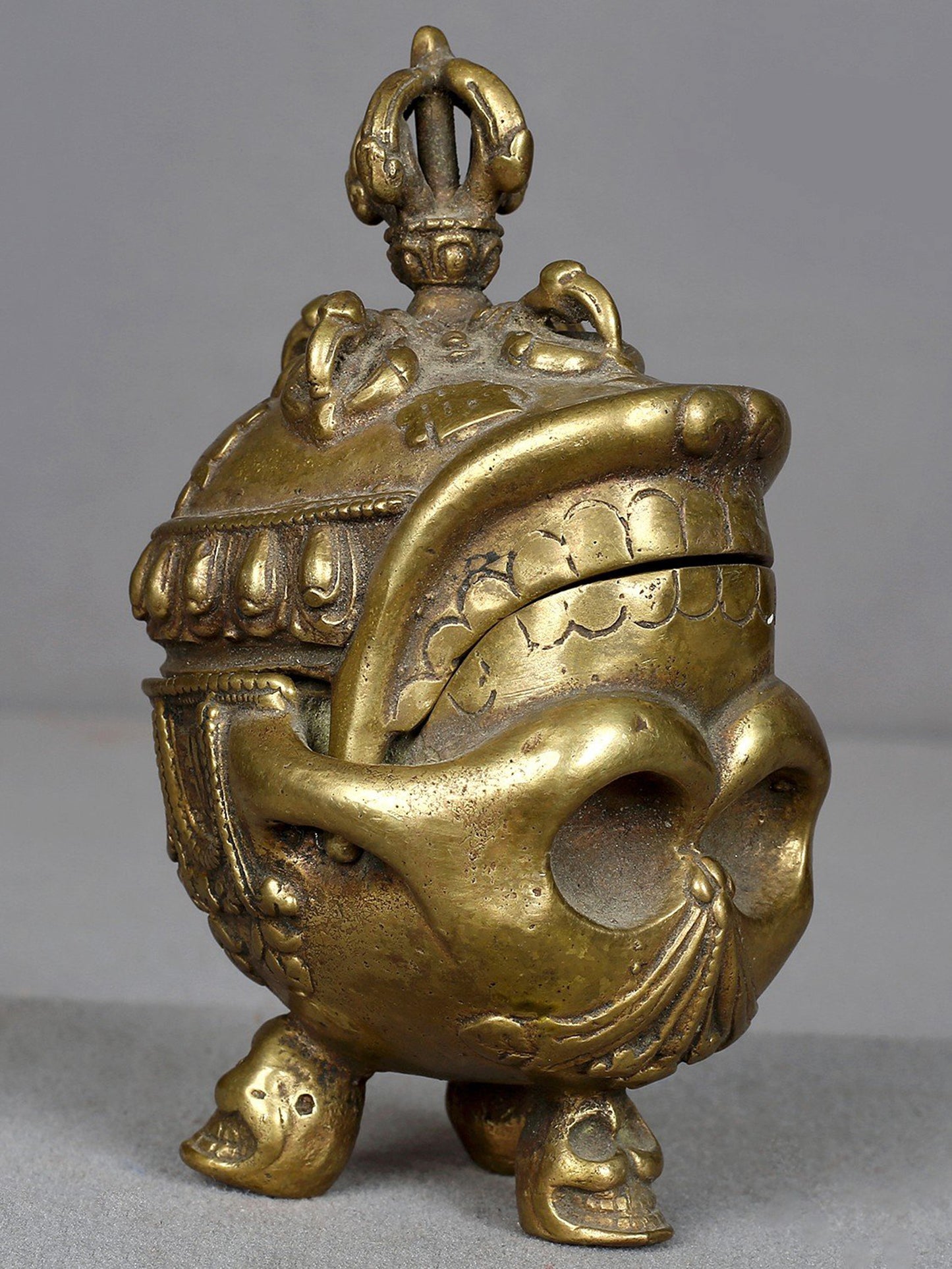 5" Brass Incense Burner (Kapala) from Nepal