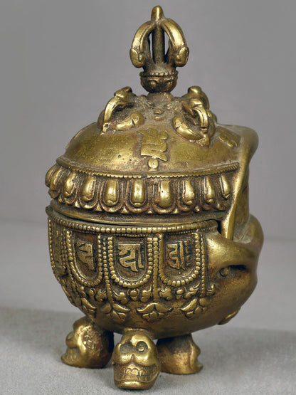 5" Brass Incense Burner (Kapala) from Nepal