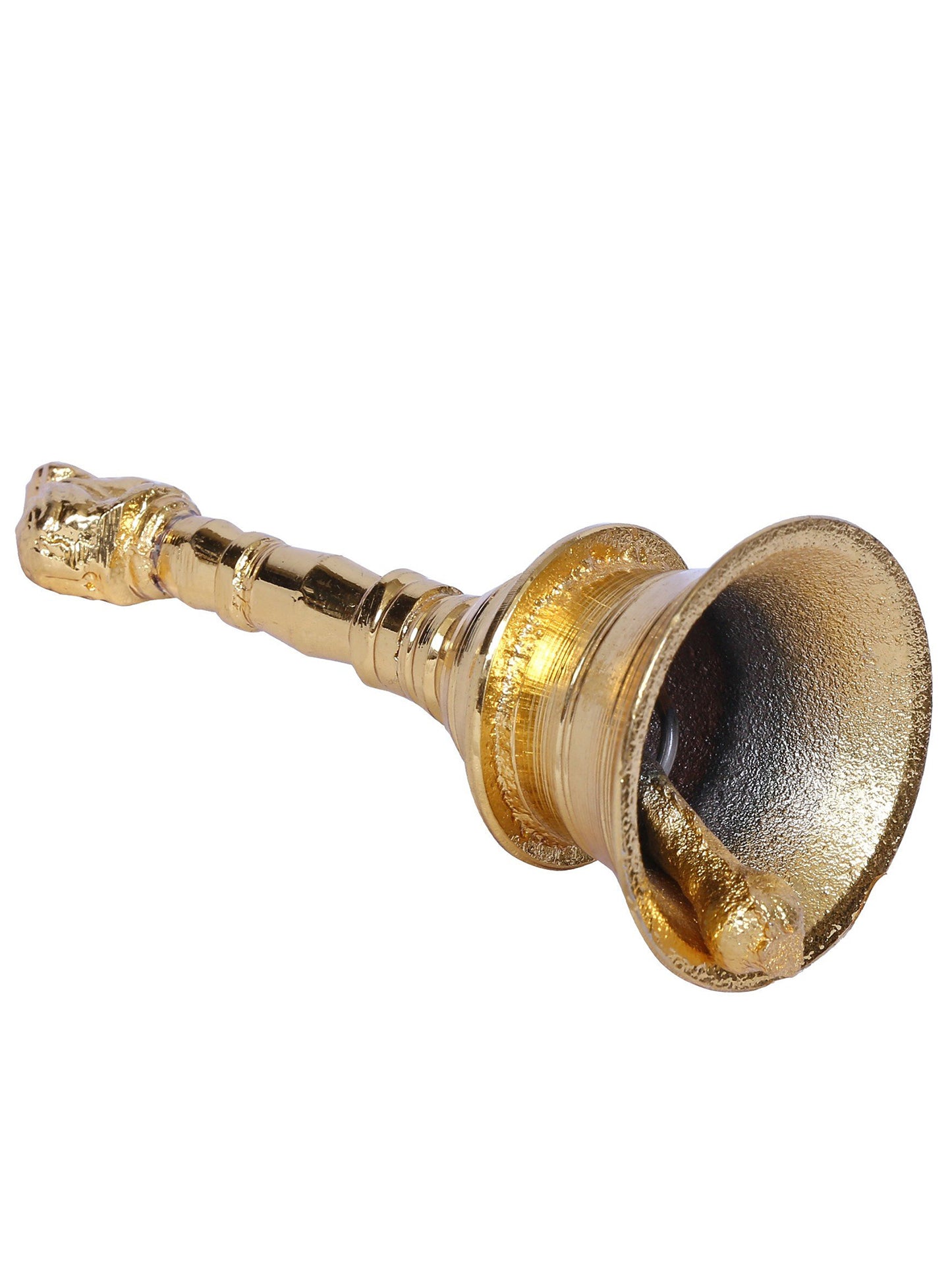 4" Small Brass Nandi Handheld Bell | Handmade Brass Bell For Temple