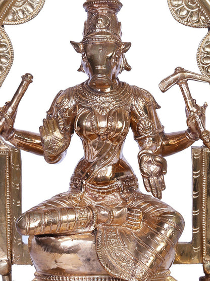 12" Bronze Goddess Varahi Statue | Madhuchista Vidhana (Lost-Wax) | Panchaloha Bronze Statue From Swamimalai