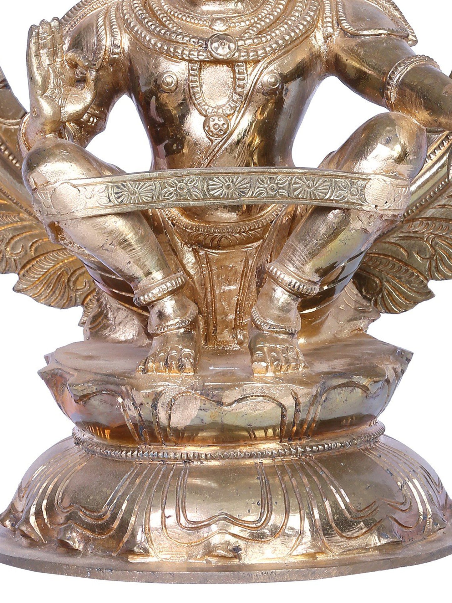 12" Bronze Lord Ayyappan Sculpture | Madhuchista Vidhana (Lost-Wax) | Panchaloha Bronze Statue From Swamimalai