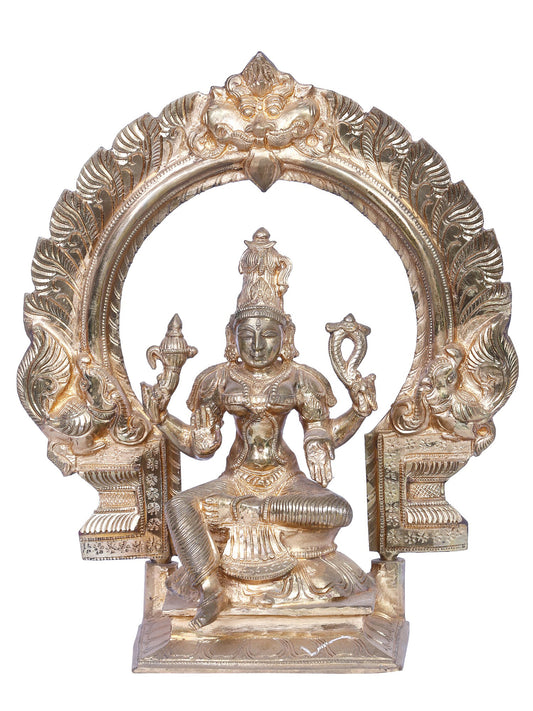 12" Bronze Goddess Lakshmi Statue | Madhuchista Vidhana (Lost-Wax) | Handmade | Panchaloha Bronze Statue From Swamimalai