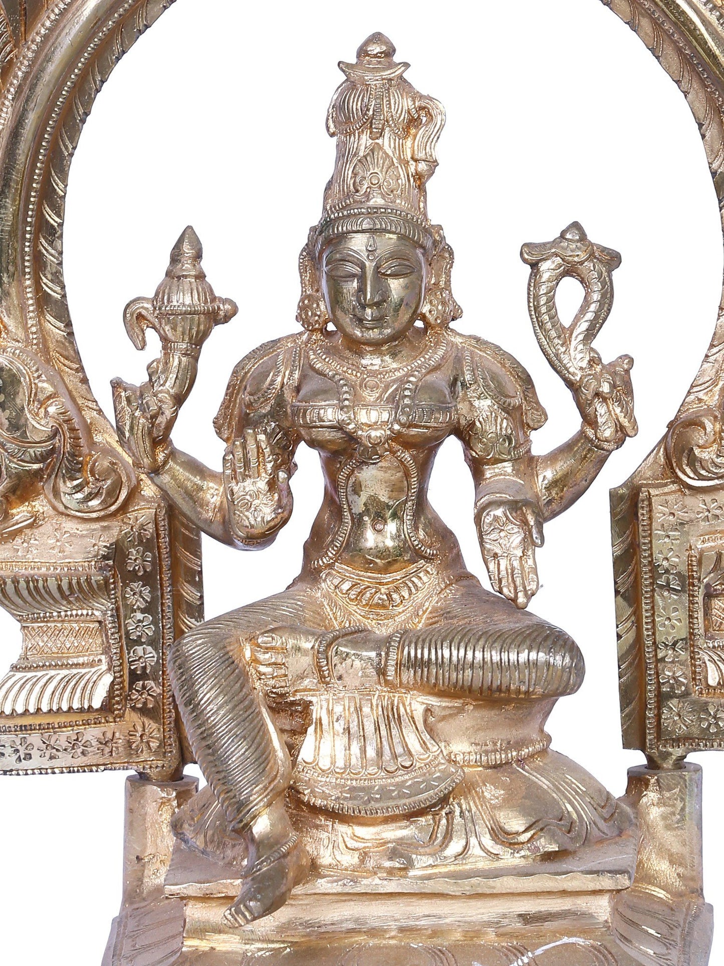 12" Bronze Goddess Lakshmi Statue | Madhuchista Vidhana (Lost-Wax) | Handmade | Panchaloha Bronze Statue From Swamimalai