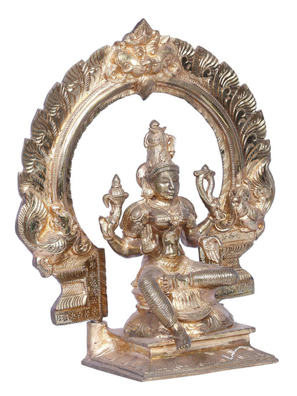 12" Bronze Goddess Lakshmi Statue | Madhuchista Vidhana (Lost-Wax) | Handmade | Panchaloha Bronze Statue From Swamimalai