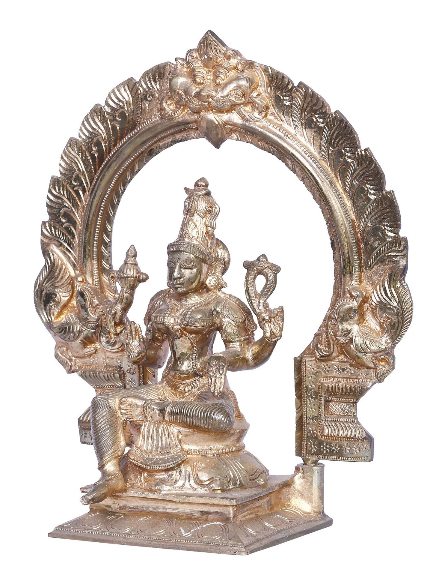 12" Bronze Goddess Lakshmi Statue | Madhuchista Vidhana (Lost-Wax) | Handmade | Panchaloha Bronze Statue From Swamimalai