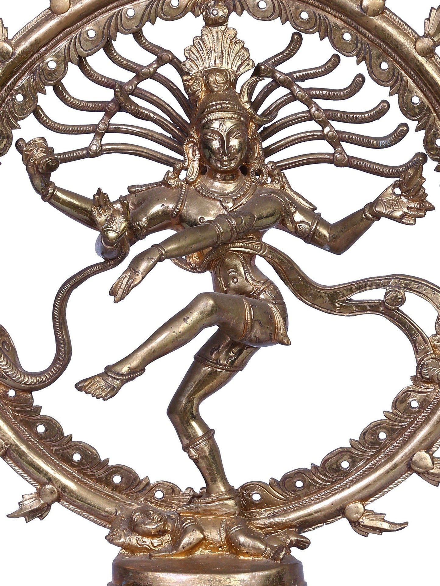 13" Nataraja (Dancing Shiva) Panchaloha Bronze Statue From Swamimalai | Handmade | Madhuchista Vidhana (Lost-Wax)