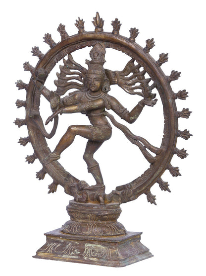 13" Nataraja (Dancing Shiva) Statue | Madhuchista Vidhana (Lost-Wax) | Panchaloha Bronze from Swamimalai