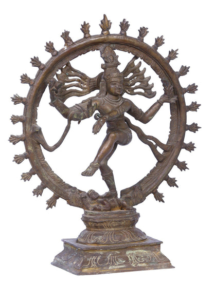 13" Nataraja (Dancing Shiva) Statue | Madhuchista Vidhana (Lost-Wax) | Panchaloha Bronze from Swamimalai