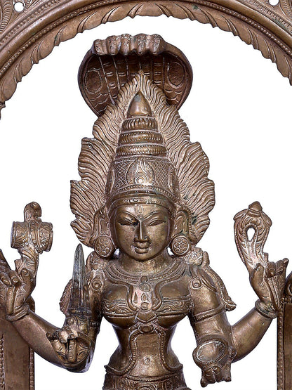 12" Bronze Goddess Mariamman (Durga) Panchaloha Bronze Statue From Swamimalai | Handmade | Madhuchista Vidhana (Lost-Wax)