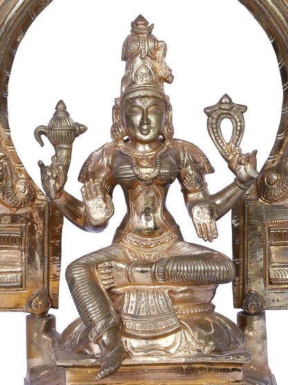 12" Bronze Goddess Bhuvaneshvari Statue | Handmade | Madhuchista Vidhana (Lost-Wax) | Panchaloha Bronze from Swamimalai