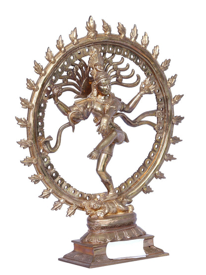 13" Bronze Nataraja (Dancing Shiva) Statue | Handmade | Madhuchista Vidhana (Lost-Wax) | Panchaloha Bronze from Swamimalai