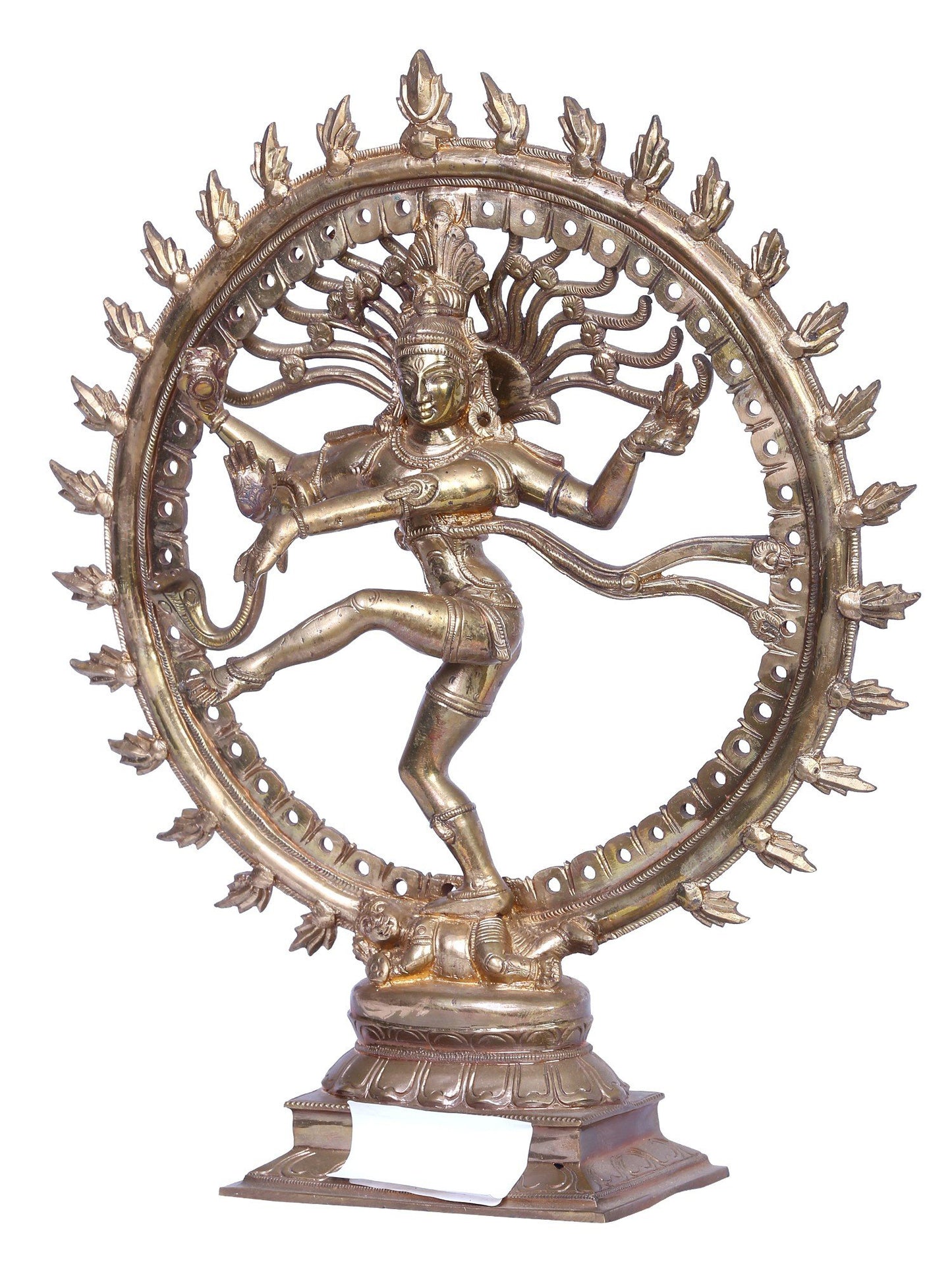 13" Bronze Nataraja (Dancing Shiva) Statue | Handmade | Madhuchista Vidhana (Lost-Wax) | Panchaloha Bronze from Swamimalai