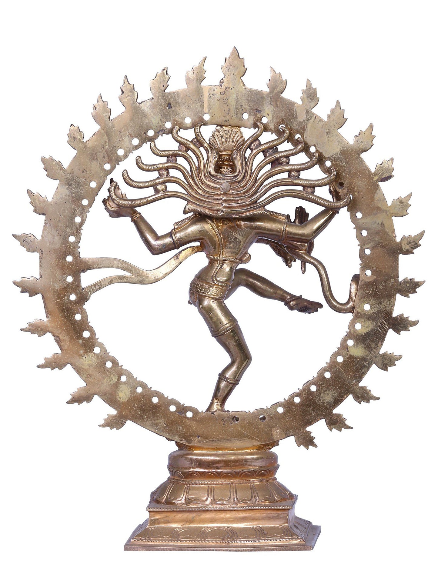 13" Bronze Nataraja (Dancing Shiva) Statue | Handmade | Madhuchista Vidhana (Lost-Wax) | Panchaloha Bronze from Swamimalai