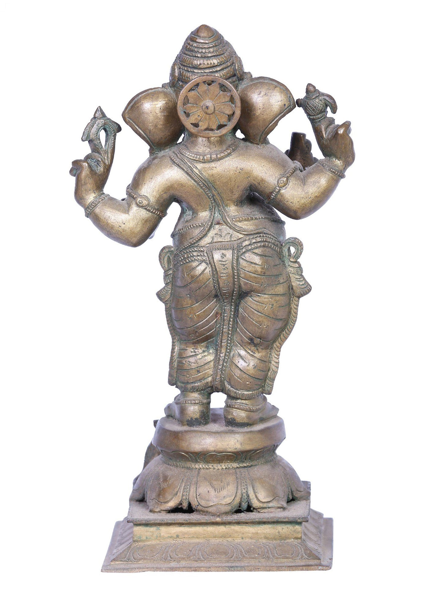 12" Bronze Standing Lord Ganesha Statue | Handmade | Madhuchista Vidhana (Lost-Wax) | Panchaloha Bronze Statue From Swamimalai