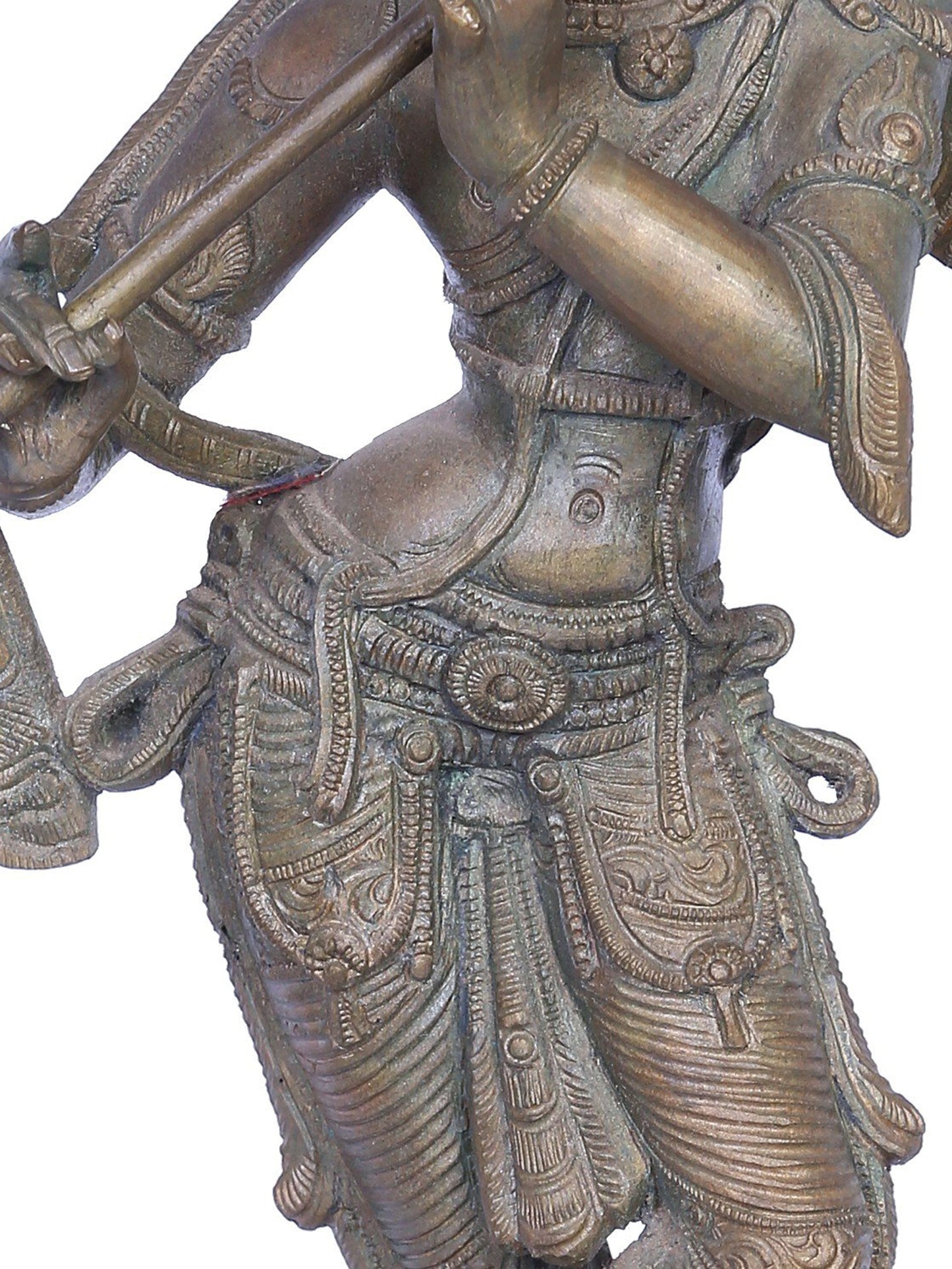 14" Handmade Bronze Lord Krishna Statue | Handmade Idol | Panchaloha Bronze from Swamimalai